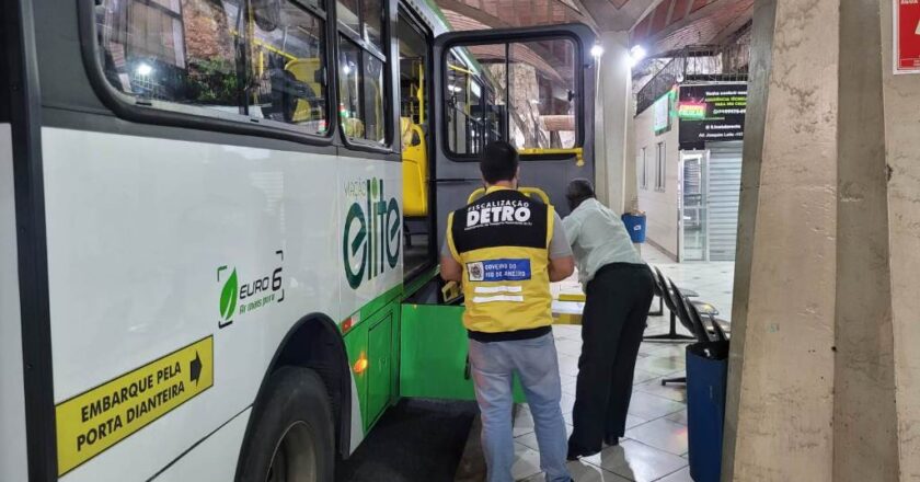 Fiscalização do Detro-RJ na Rodoviária de Volta Redonda fiscaliza Acessibilidade dos ônibus